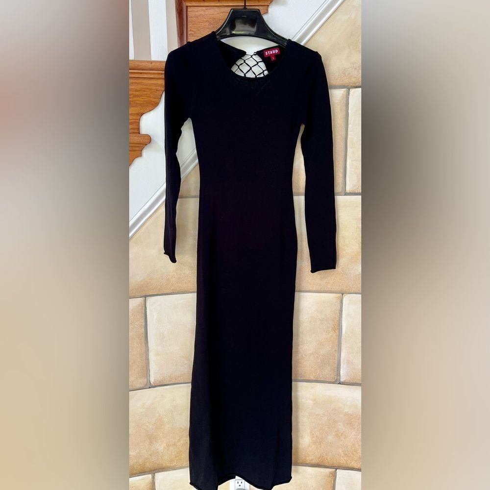 STAUD black maxi dress